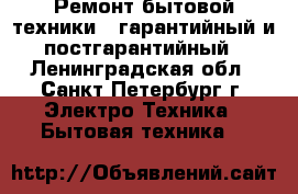 Ремонт бытовой техники - гарантийный и постгарантийный - Ленинградская обл., Санкт-Петербург г. Электро-Техника » Бытовая техника   